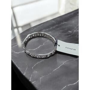 Coach C Silver Bangle Bracelet